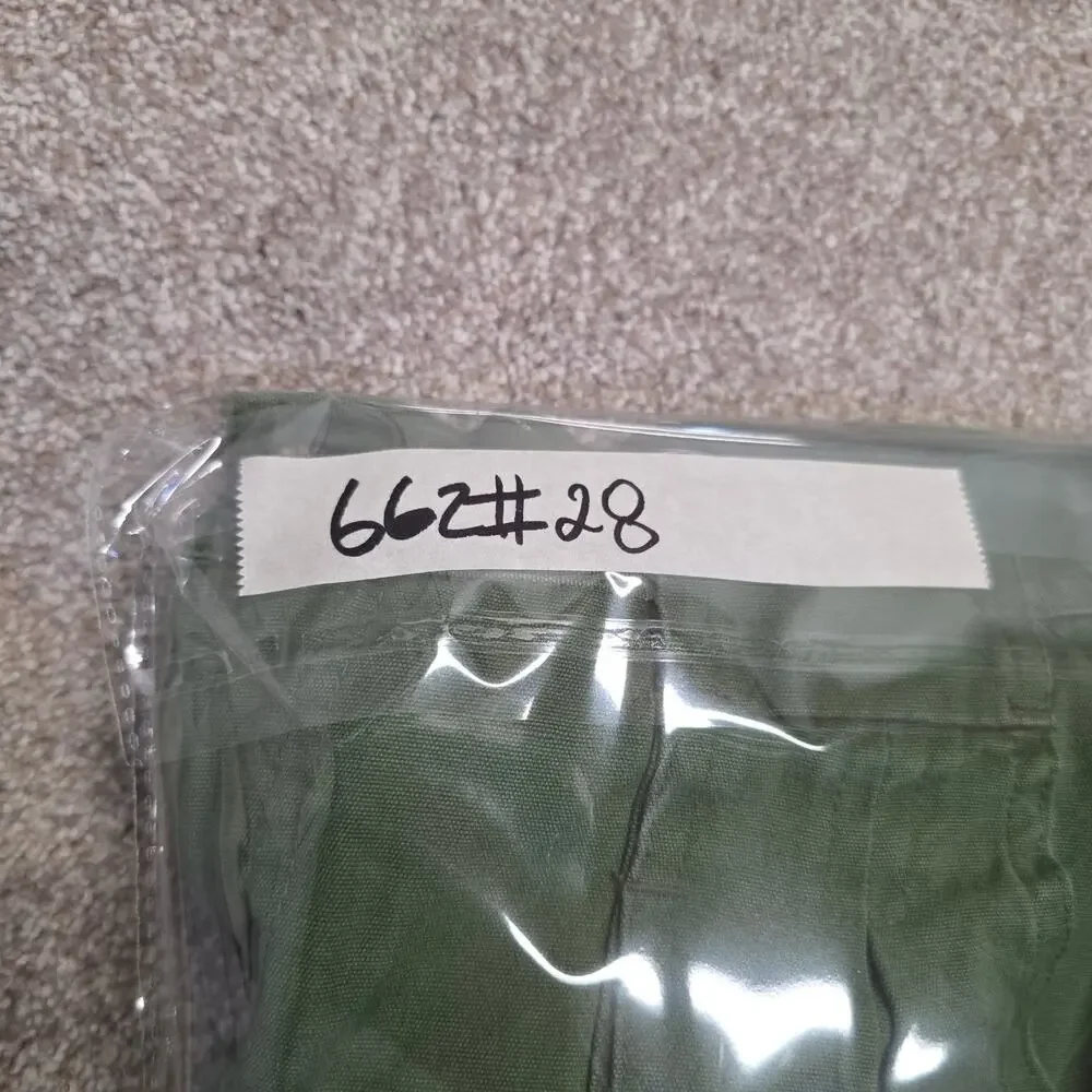 Y2K Indie Sleaze 2000s Route 66 Pleated Cargo Shorts Size 34 Olive Green Cotton